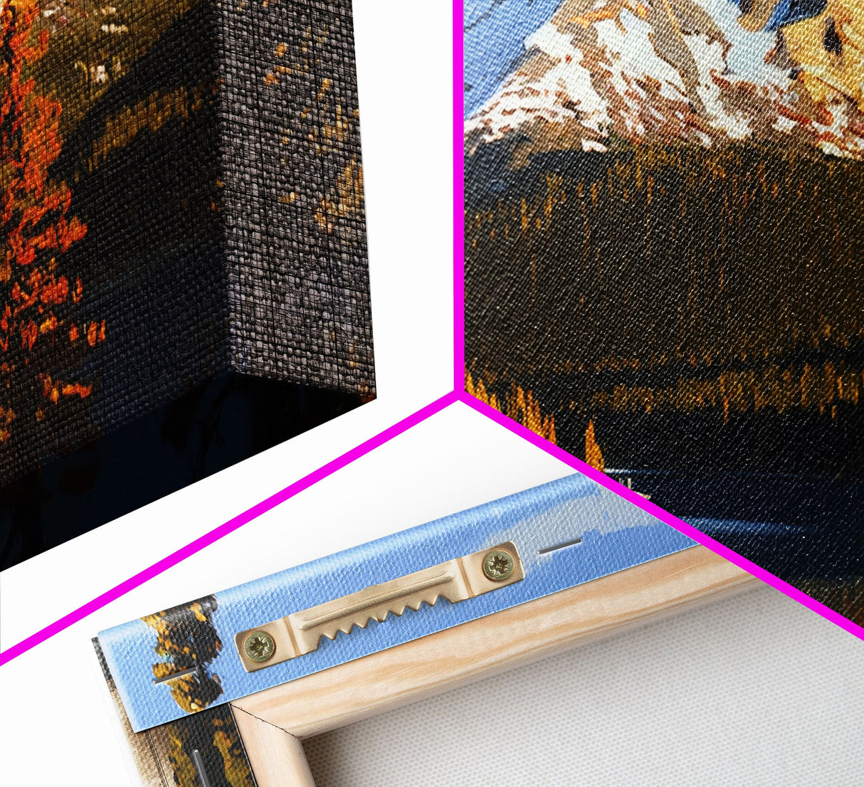 Summit Peak, Travel Poster Wall Art, Framed Canvas Print, American Mountains, Mountain Landscape Painting, Mountains of Colorado