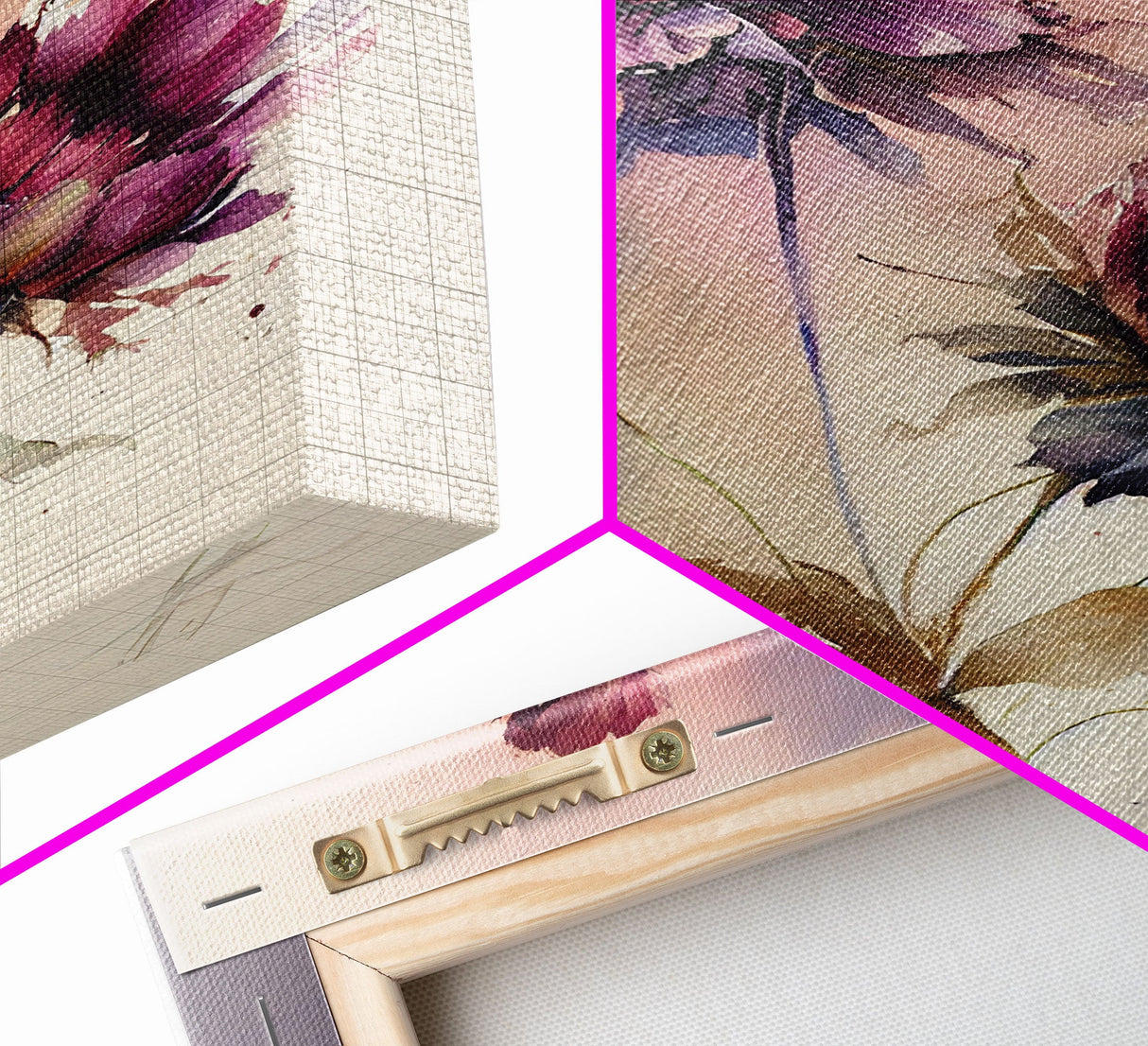 Vintage Style Framed Canvas Art // Vintage Floral Print // Vintage White Roses Painting // Still Life Botanical Farmhouse print // Flower