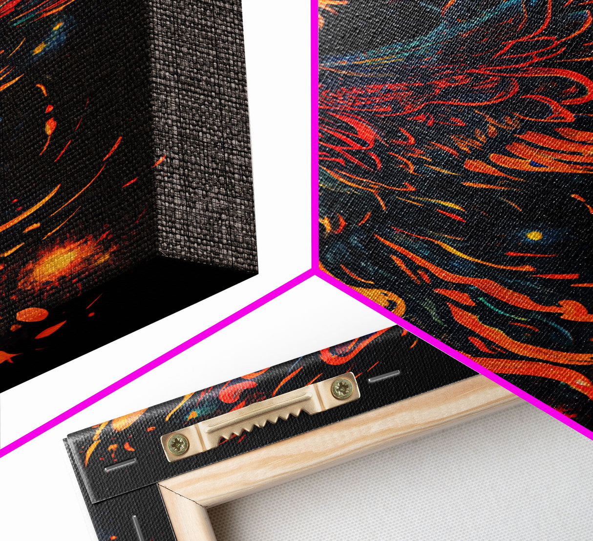 Phoenix In Flames, Retribution, Framed Canvas Print, The Phoenix, Framed Wall Art, Original Painting Phoenix, Fire Chicken