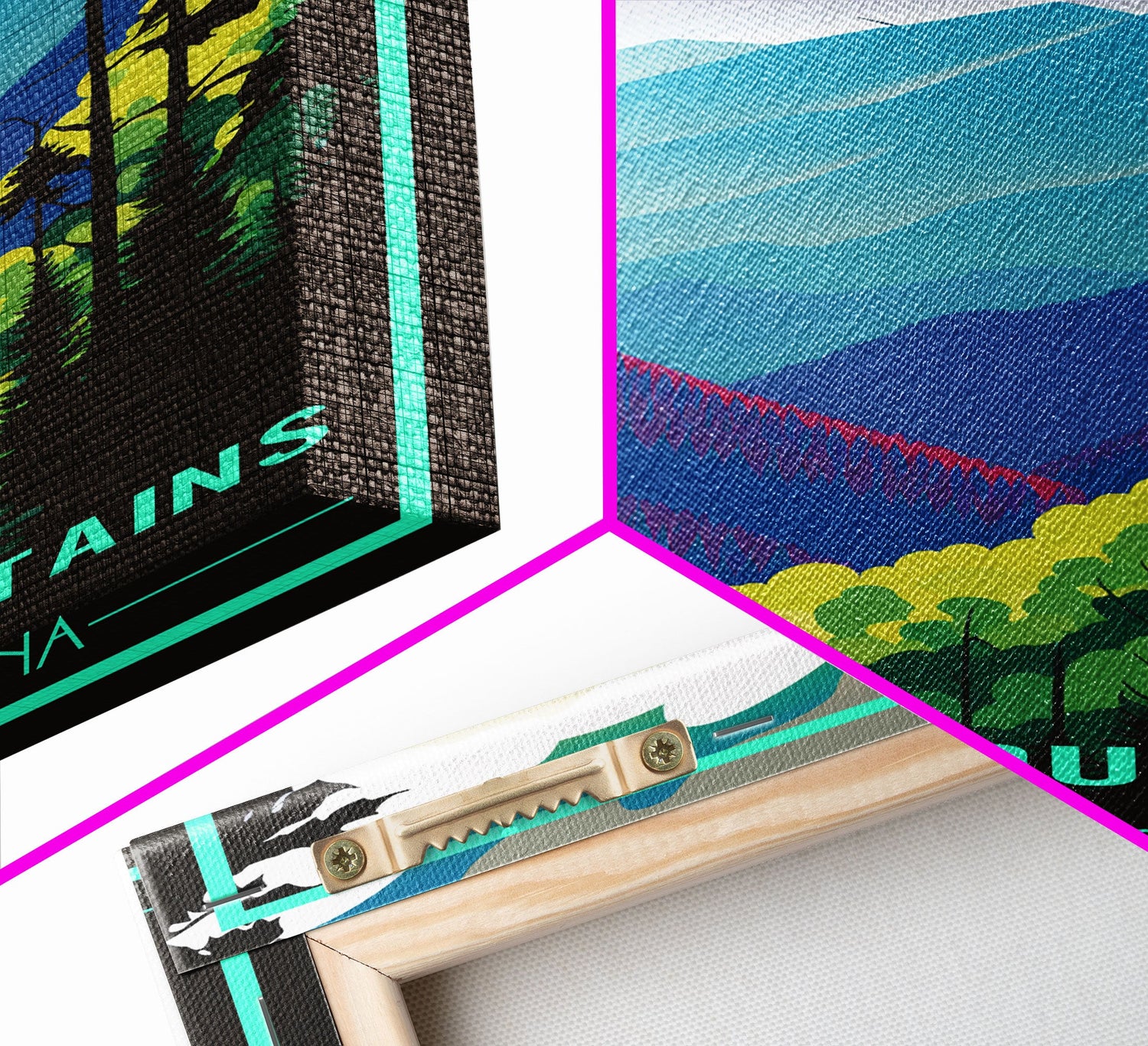 Smoky Mountains Art, North Carolina Wall Print, America Travel Poster, Travel Wall Print, Travel Poster, Travel Wall Art, Canvas Wall Print