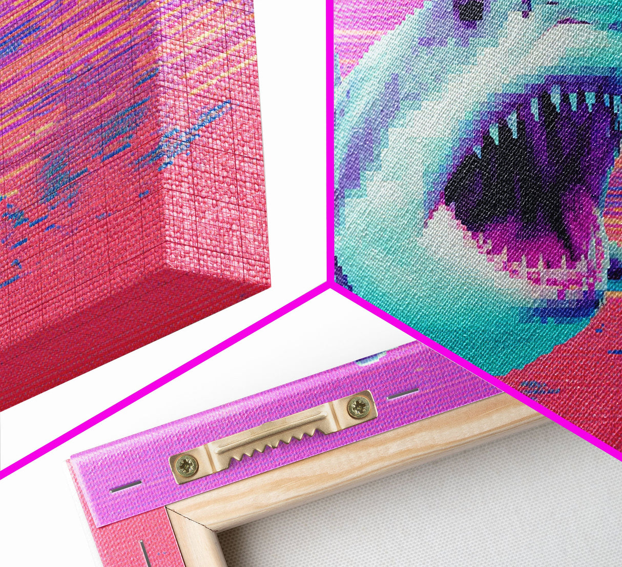 Shark Wall Art, Animal Wall Decor, Ocean Wall Art, Nature Wall Decor, Panoramic Wall Decor, Canvas Print, Wall Art, Framed Canvas Art