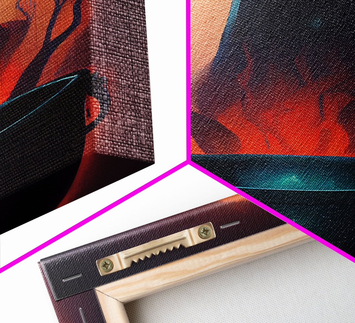 Spooky Witch's Cauldron Canvas Print, Halloween wall art, spooky home decor, creepy Halloween art, Cursed art