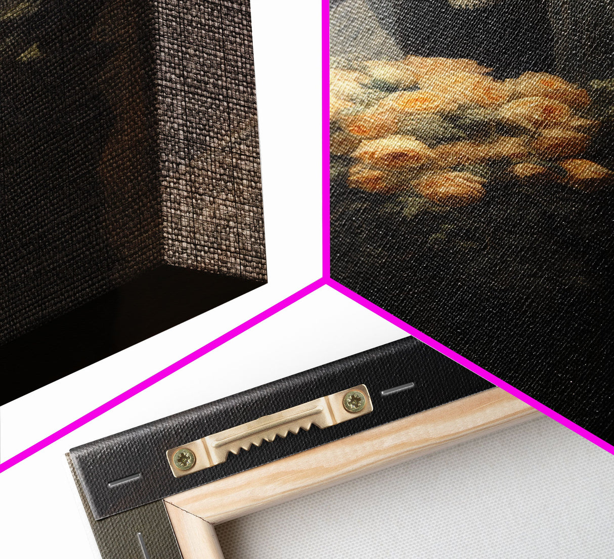 Grim Reaper, Flower Deliveryman, Gothic Halloween Decor, Framed Canvas Print, Scary Horror Art, Goth Decor, Oil Painting, Dark Academia