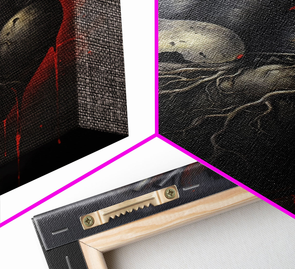 The Dark Heart, Macabre Decor, Halloween Poster Art / Framed Canvas Print, Goth Decor, Goth Art, Black Heart