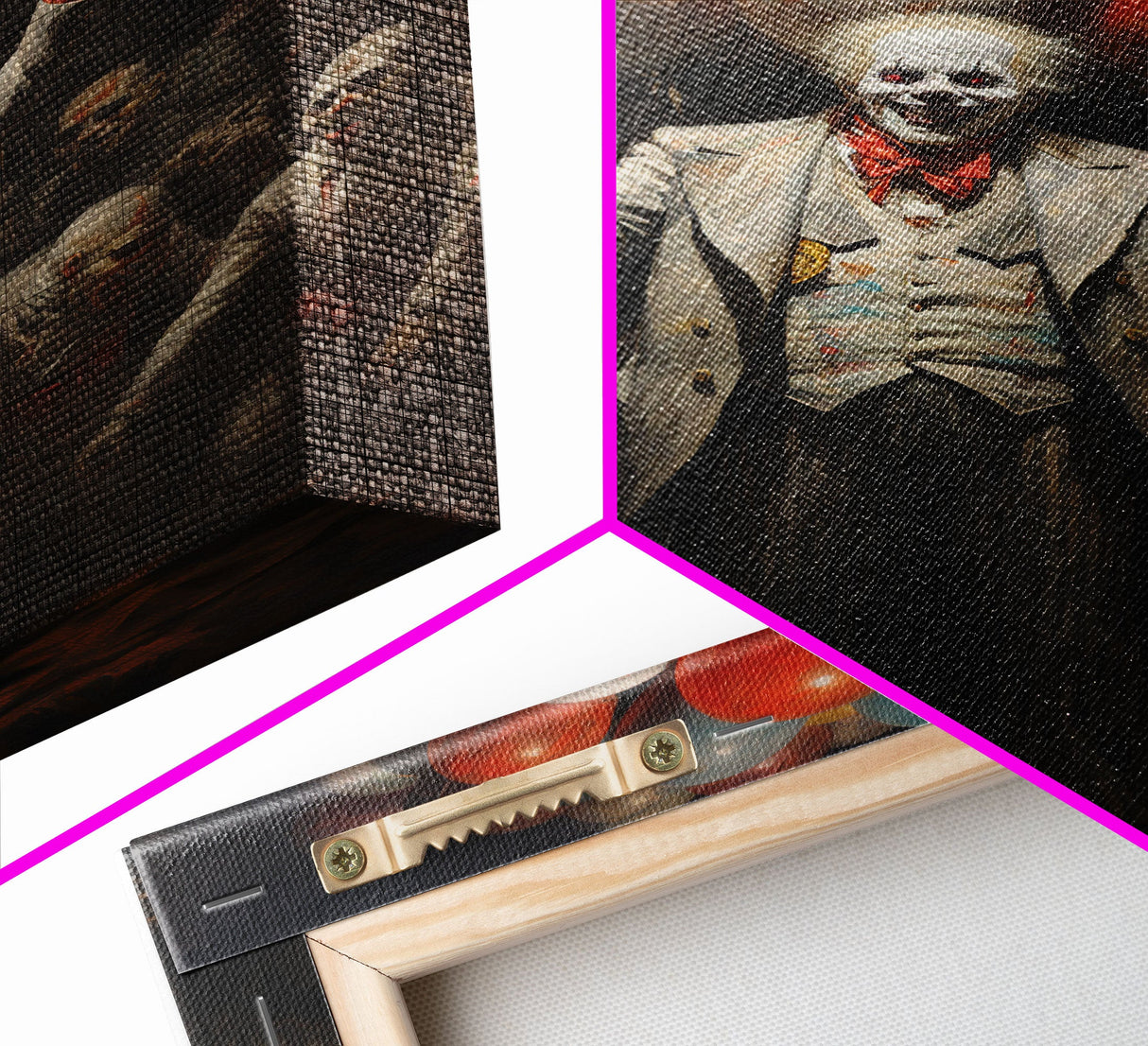 The Cursed Circus, Halloween Canvas Print / Framed Canvas, Victorian Gothic Oil Painting Print, Circus Decor, Macabre Horror Prints