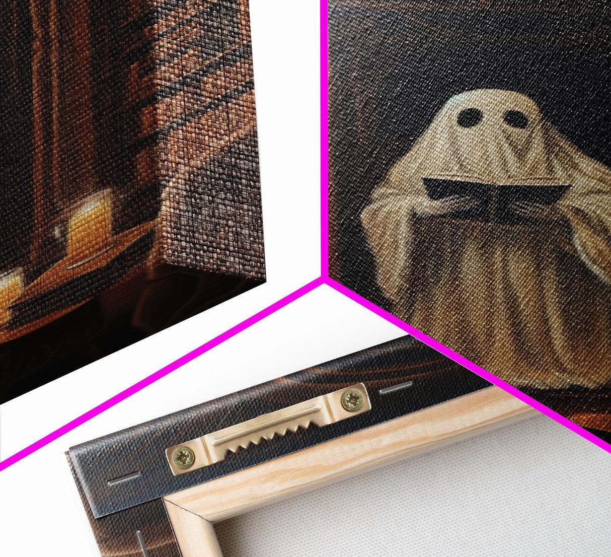 Spooky Fine Art Print, Halloween Ghost Art, Fall Artwork, Fall Decor, The Ghost Of The Library