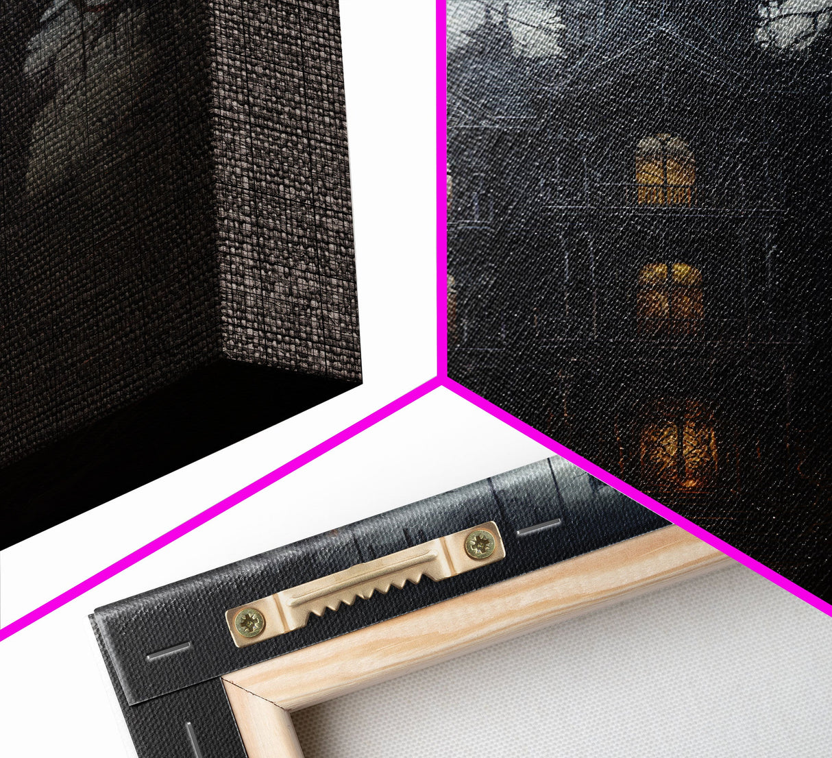 The Haunted House, Framed Canvas Art, Painting Of Haunted Victorian Mansion, Dark Academia, Halloween Decorations, Halloween Art