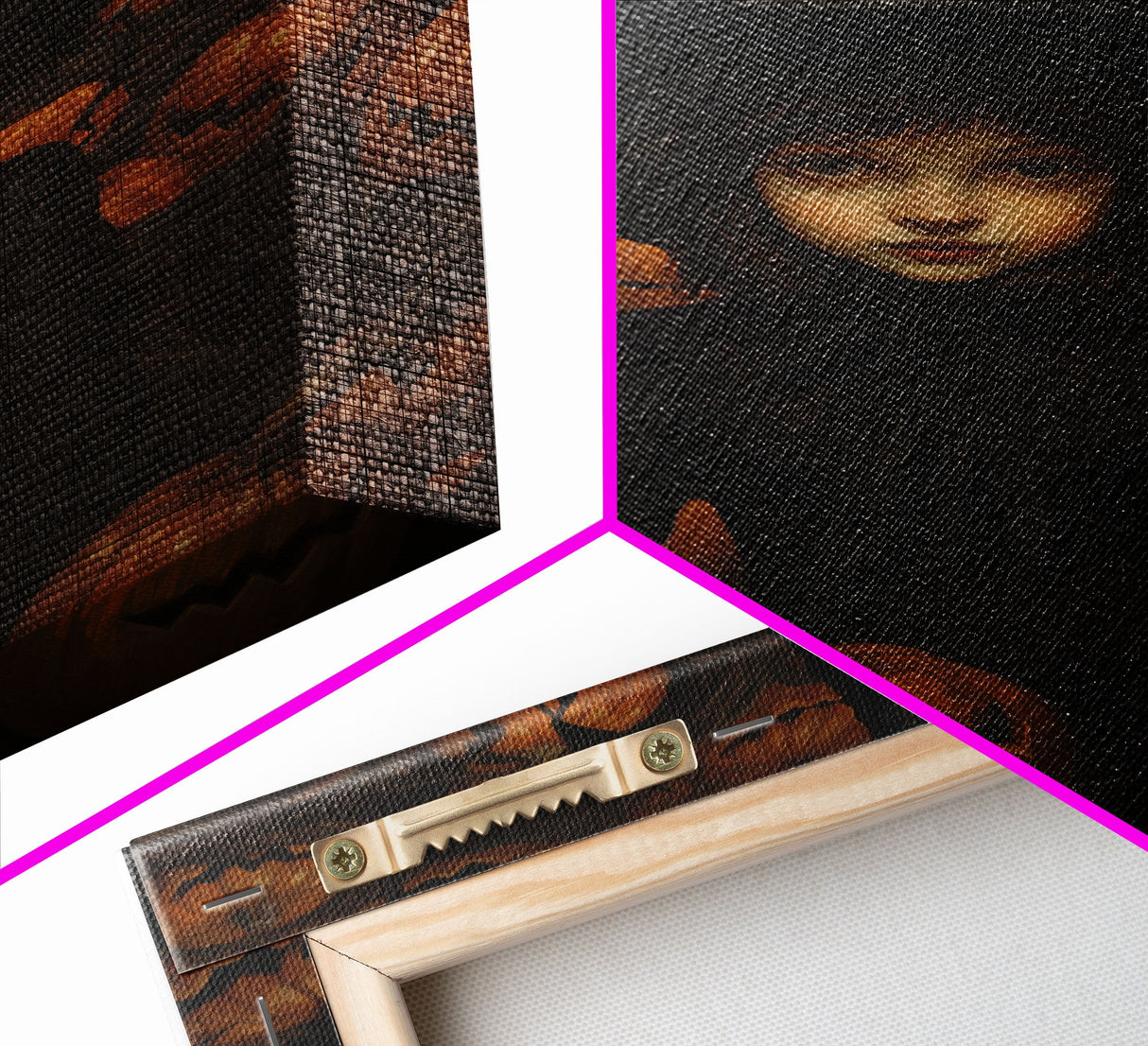 Gothic Witch Art, Framed Halloween Canvas, Canvas Print, Spooky Halloween Wall Art, Halloween Decoration, Witchy Decor Pumpkin Patch Witch