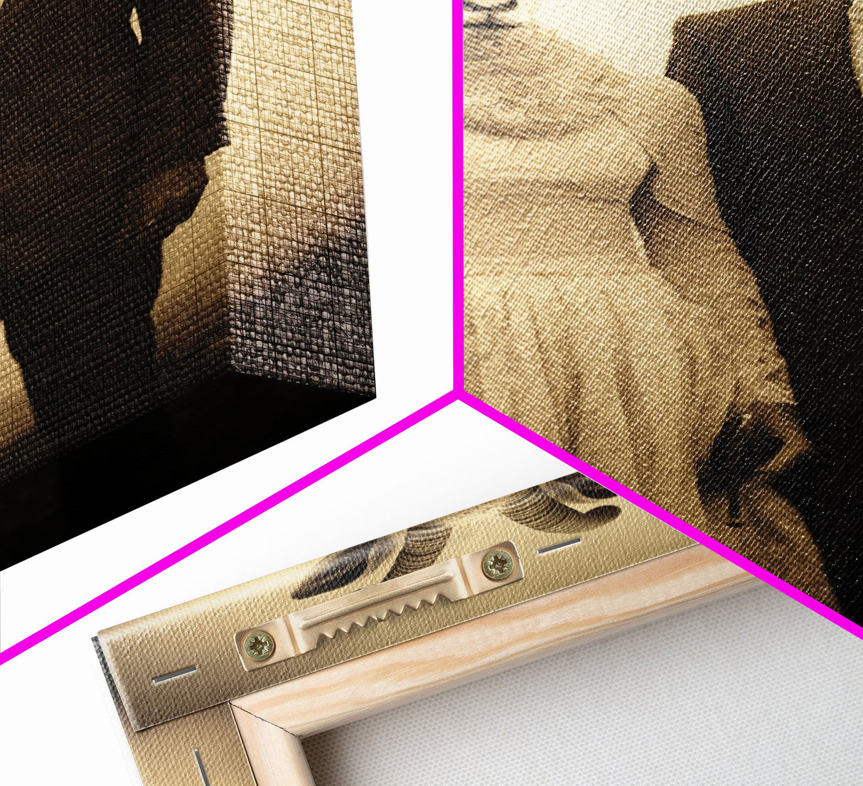 The Cult Of The Ram, Creepy Halloween Wall Art, Framed Canvas Print, Occult Art, Dark Academia, Creepy Photography