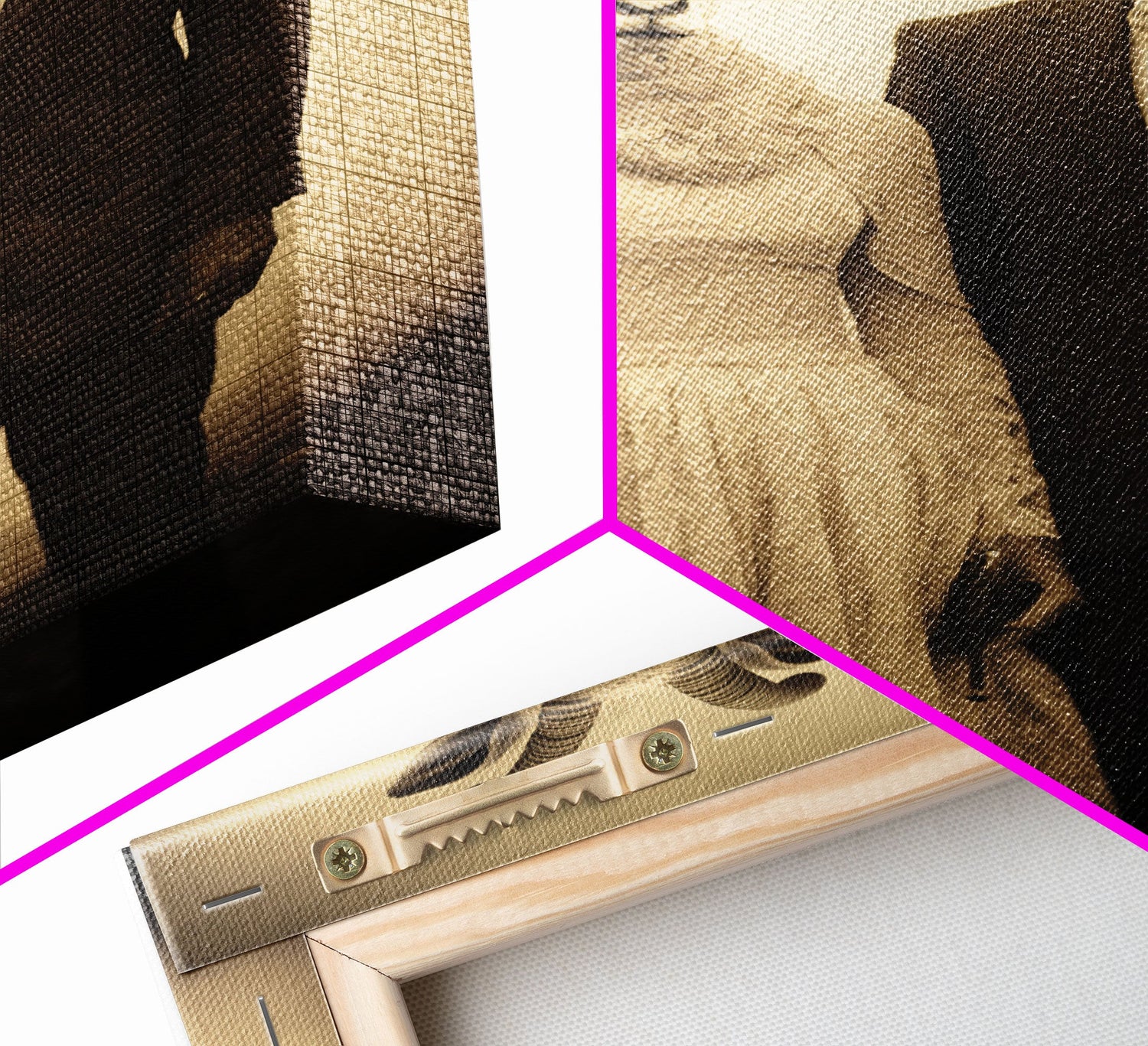 The Cult Of The Ram, Creepy Halloween Wall Art, Framed Canvas Print, Occult Art, Dark Academia, Creepy Photography