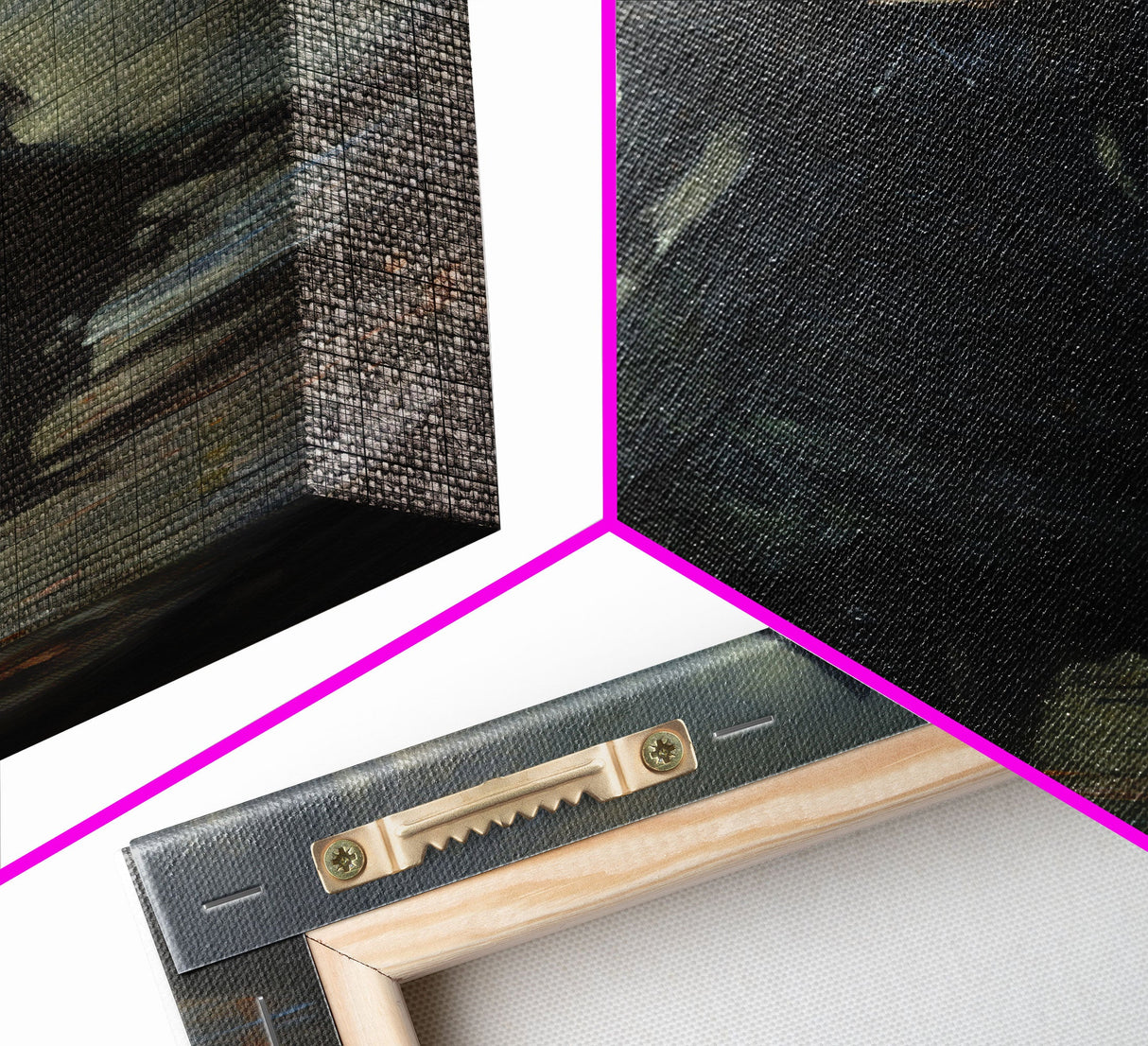 The Witch, Witch Decor, Halloween Witch, Framed Canvas, Retro Hallowen Wall Art, Halloween Canvas, Witch Painting, Gothic Victorian Art