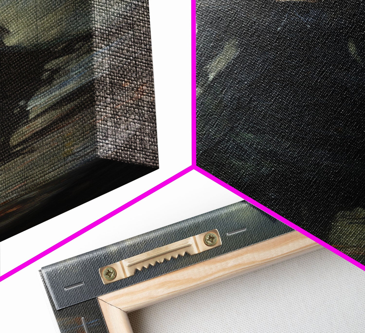 The Witch, Witch Decor, Halloween Witch, Framed Canvas, Retro Hallowen Wall Art, Halloween Canvas, Witch Painting, Gothic Victorian Art