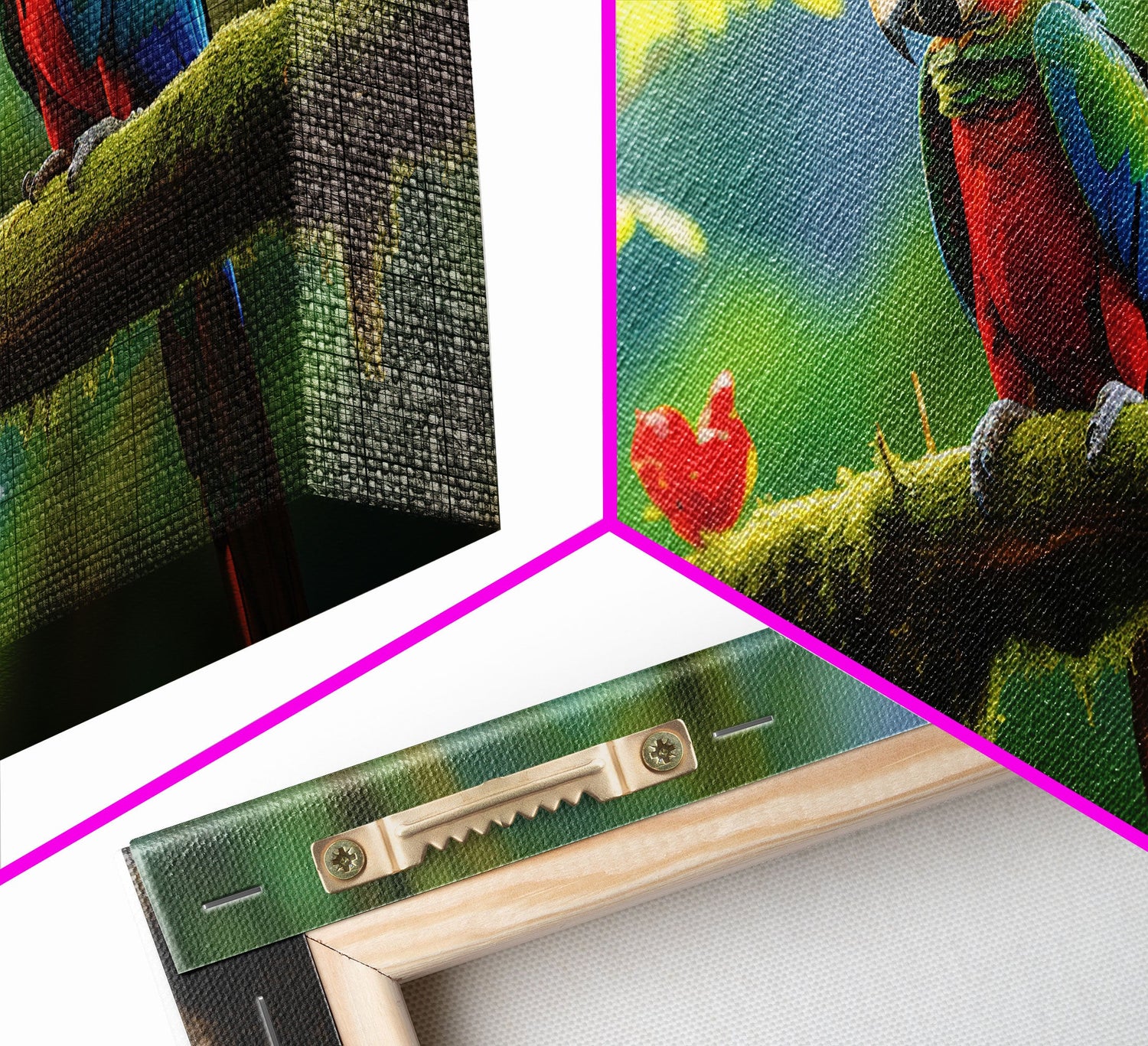 Tropical Wall Art, Bird Art Print, Animal Art, Jungle Print, Canvas Print, Wall Art, 3 Piece Wall Art, Gift For Boss, College Dorm Decor