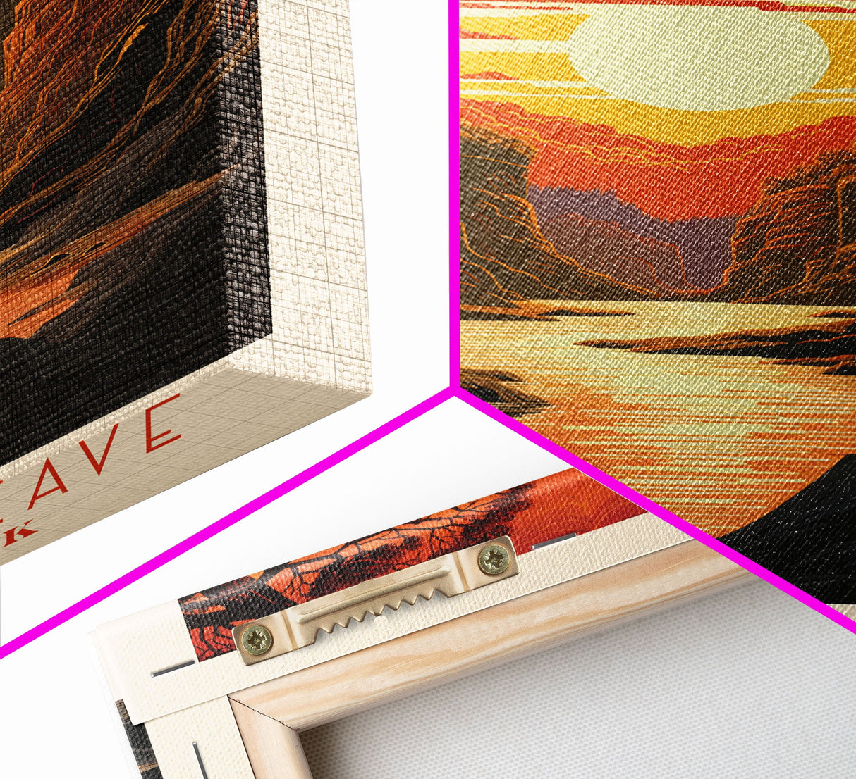 Mammoth Cave National Park, Kentucky Travel Art, National Park Print, Minimalist Travel Art, Midcentury Modern Retro Style Landscape