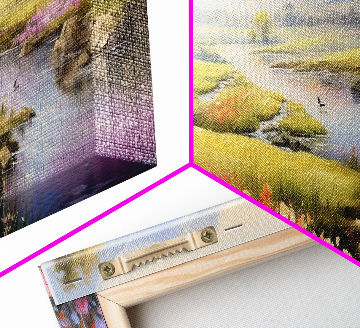 Panoramic Mountain and Forest Canvas Wall Art, Hill and Trees Canvas Wall Decor, Nature and Forest Decoration, Canvas Print Home Decor