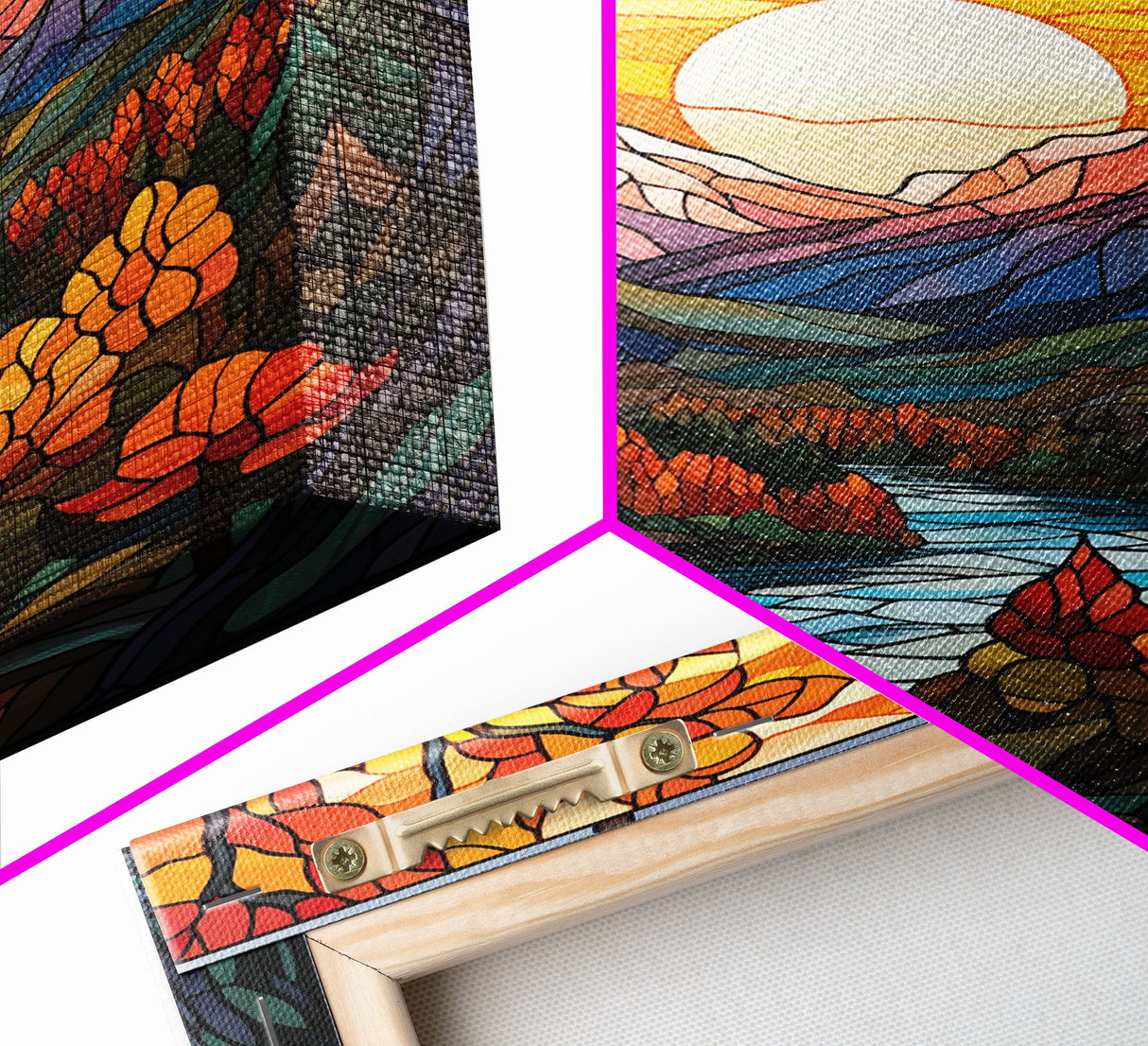 Fall Wall Art, Abstract Nature Print, Forest Wall Art, Canvas Print, Wall Hanging, Portrait Art, Dining Room Decor, Moving Gift, Room Decor