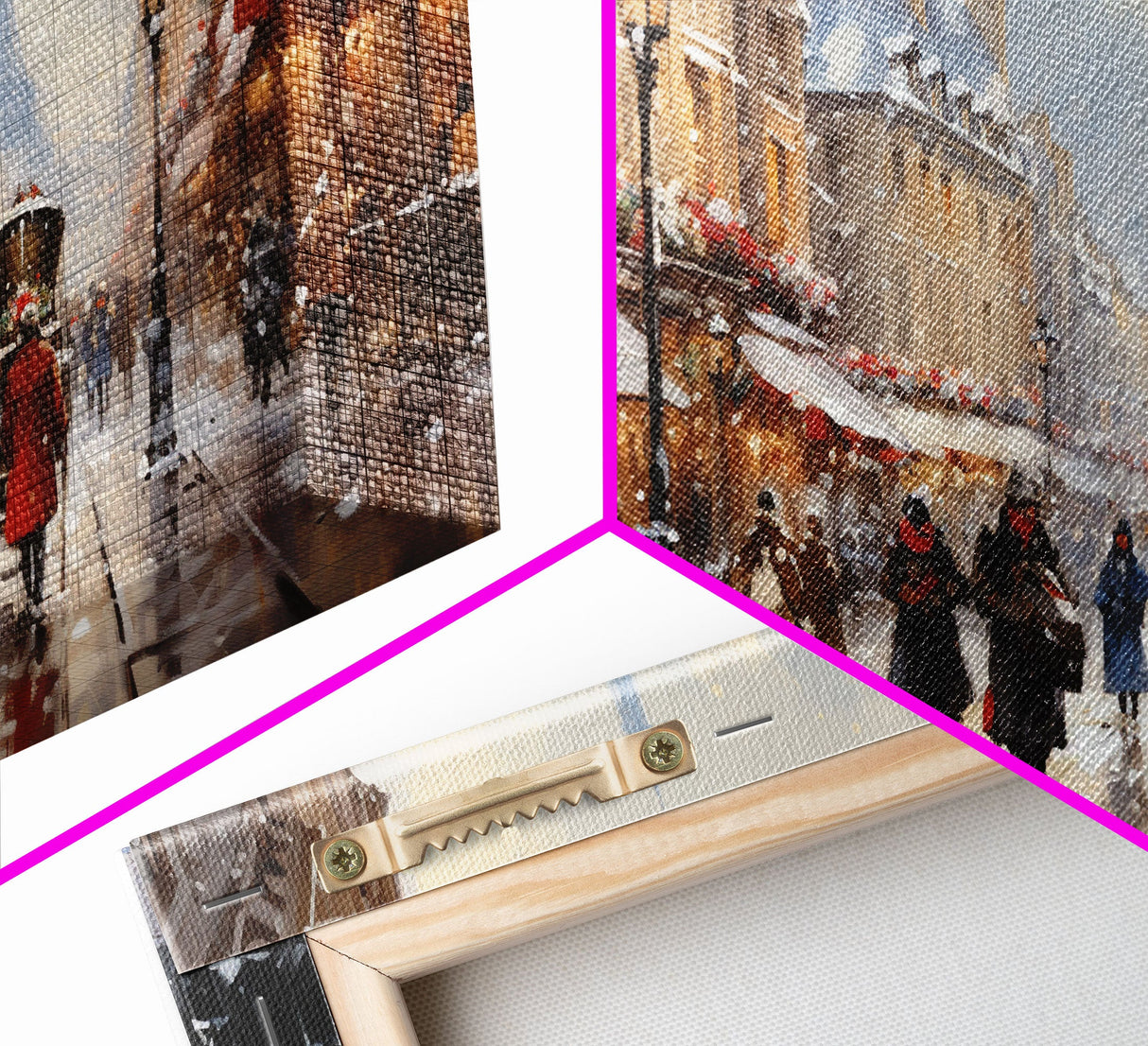 Winter Wonderland - Paris In The Snow at Christmas Time - Framed Canvas Print - Christmas Decor