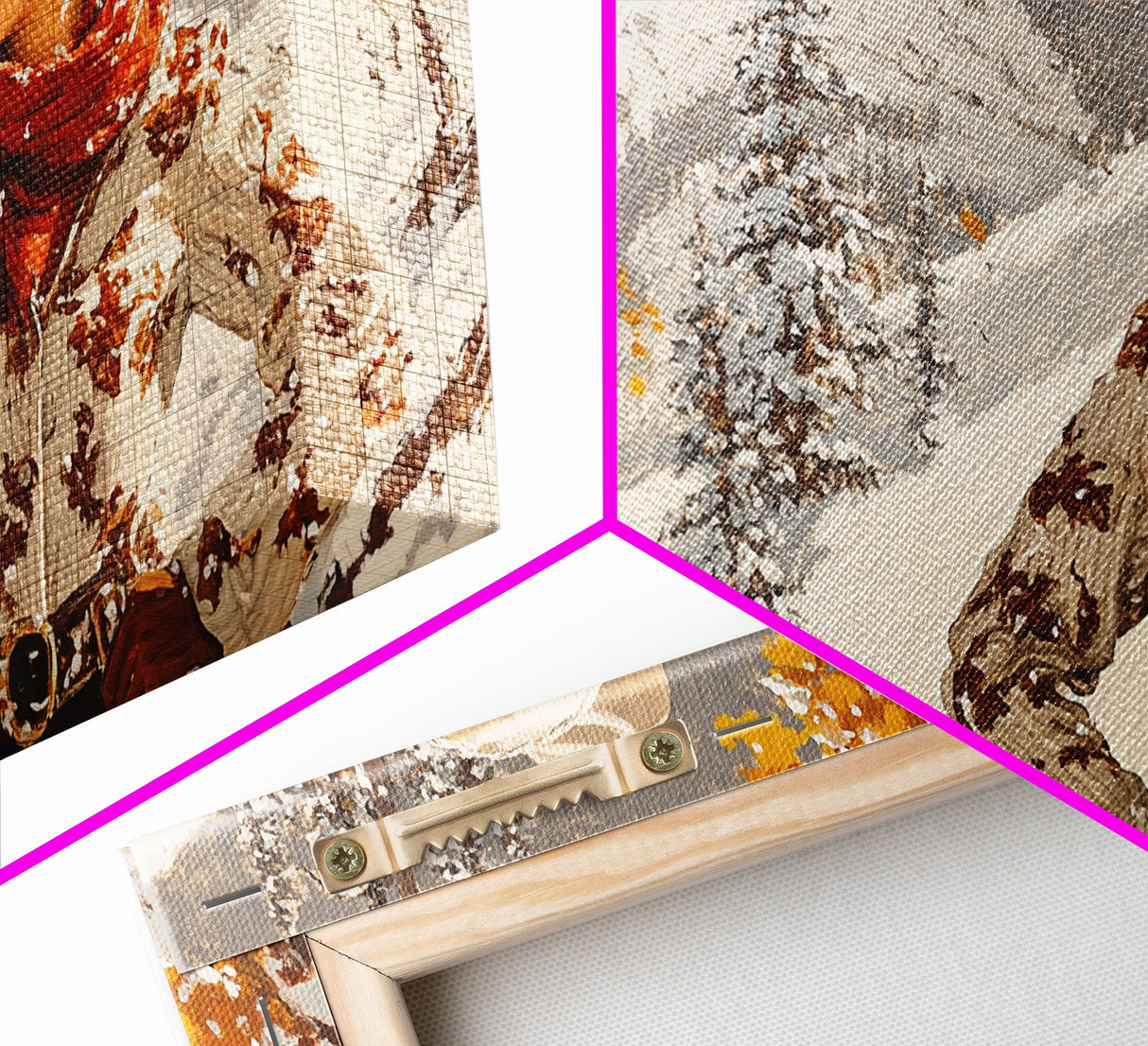 Charming Framed Canvas Print of a Cowgirl in Autumn Leaves, Perfect Fall Wall Decor and Gift Idea for Fans of Western Art Rustic Home Decor