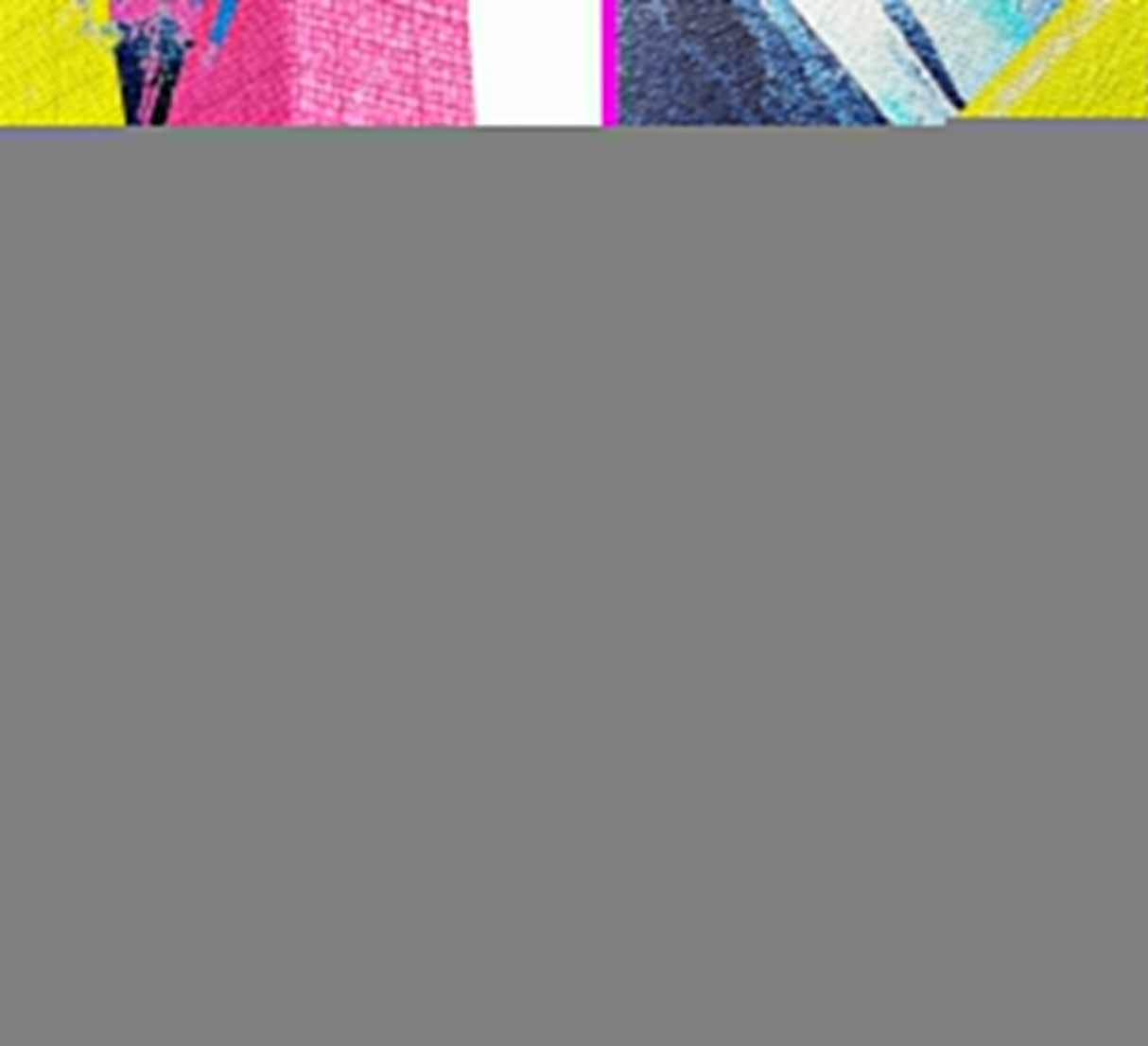 Vaporwave Abstract Wall Art, Canvas Print, Retro 80s Vibe Home Decor, Pink and Turquoise Wall Art, Oversized Art