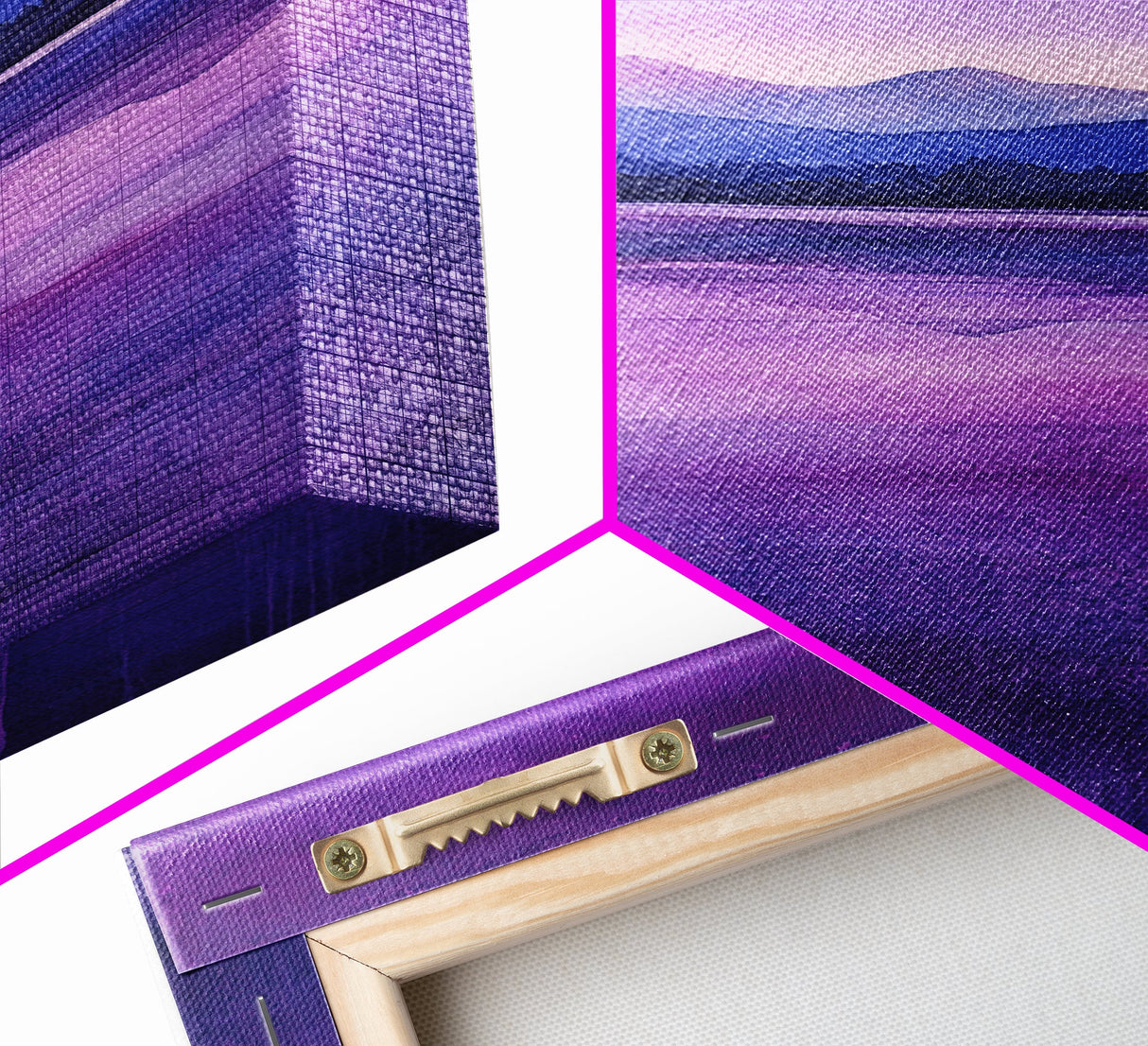 Purple and Lavender Landscape Painting Print, Reflections, Original Watercolor Painting Print, Custom Painting, Living Room Wall Art
