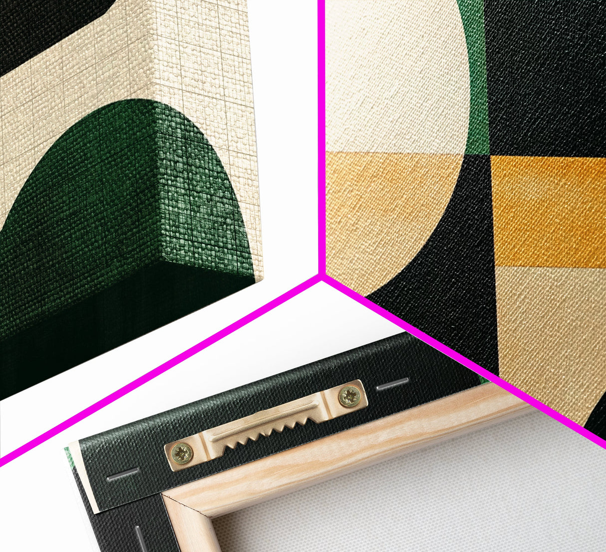 Geometric Abstract Mid Century Modern Wall Art Framed Canvas Print, Modern Wall Art, Abstract Wall Art, Large Abstract Art