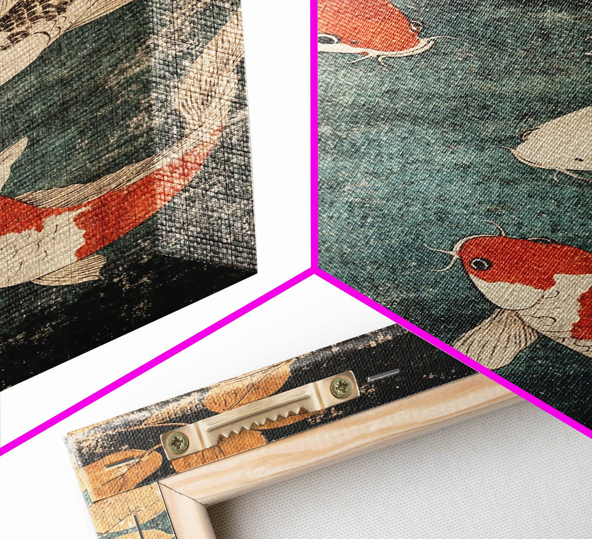 Wabi Sabi Koi Fish Print, Trendy Japanese Decor, Ocean Wall Art, Beach House Decor, Coastal Art Print, Coastal Wall Art, Koi Fish Painting