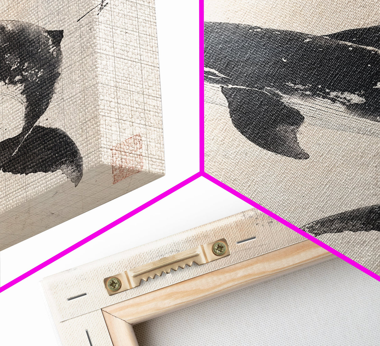 Humpback Whale Canvas Print, Framed Art, Ready To Hang Wall Art, Nautical Wall Art, Ocean Art, Wabi Sabi Art