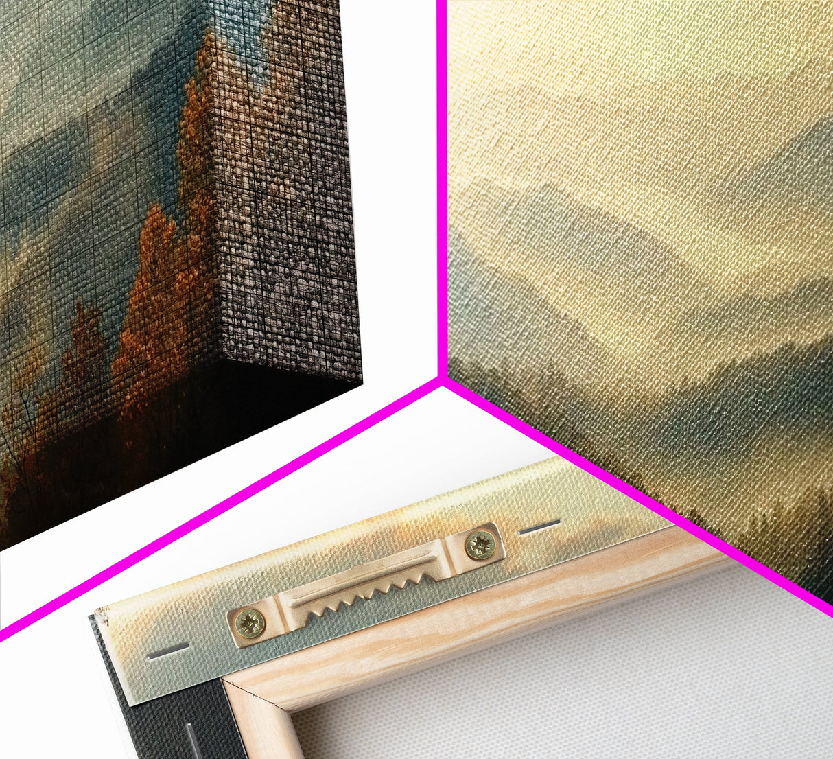 Large Abstract Mountains Painting on Canvas Print, Mountain Painting Modern Living Room Wall Art Gift for Her Custom Oil Painting Print