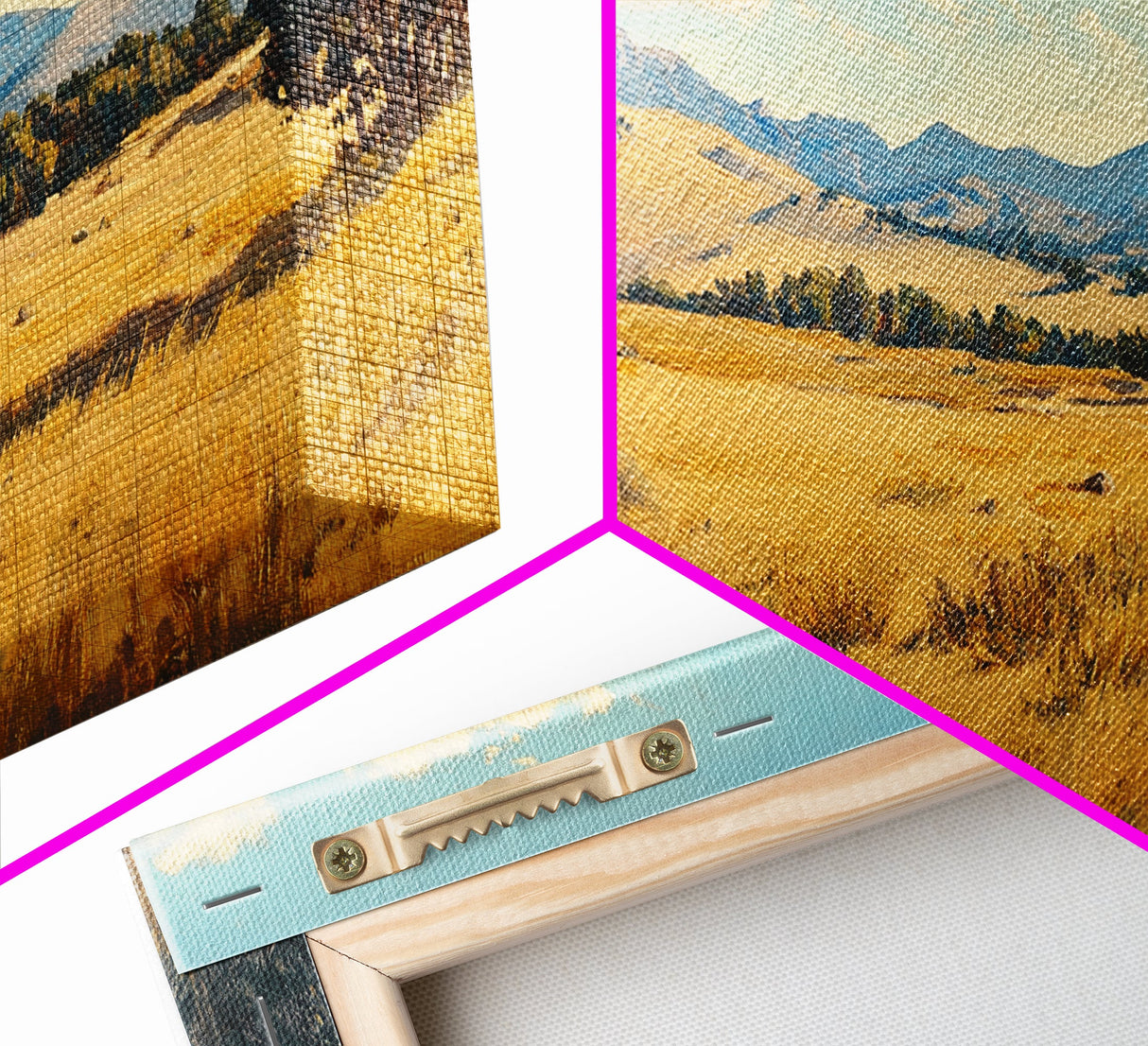 Retro Western Landscape Painting Print, Boho Southern Decor, Fall Decor, Above mantle Art, Centerpiece Art, Landscape Oil Painting
