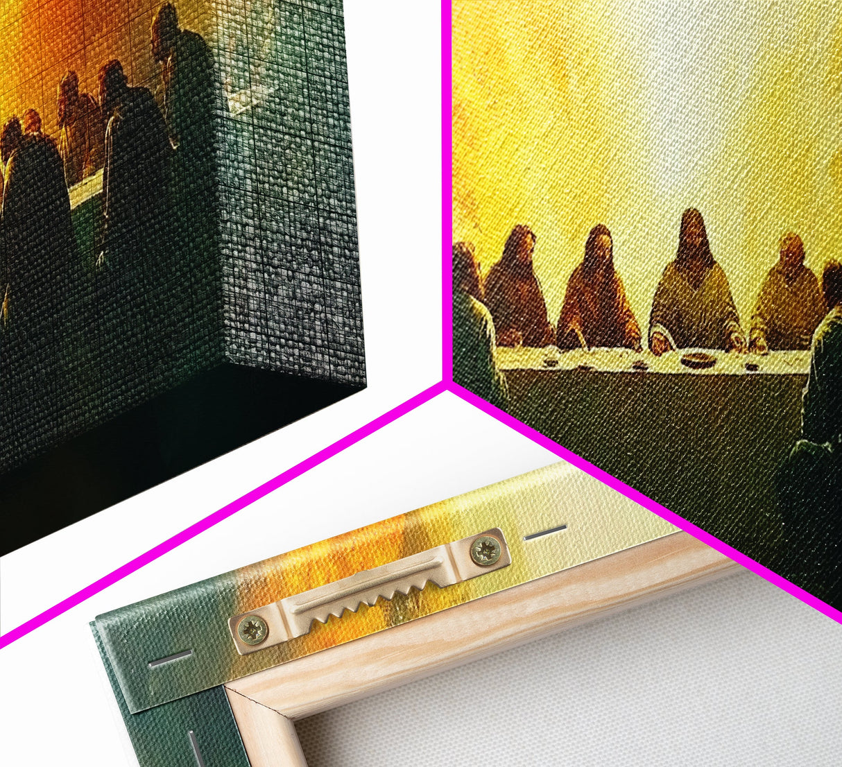 Last Supper Wall Art Framed - Canvas Print - Christian Home Decor - Christian Wall Art Religious Decor - Christian Gift - Jesus Art