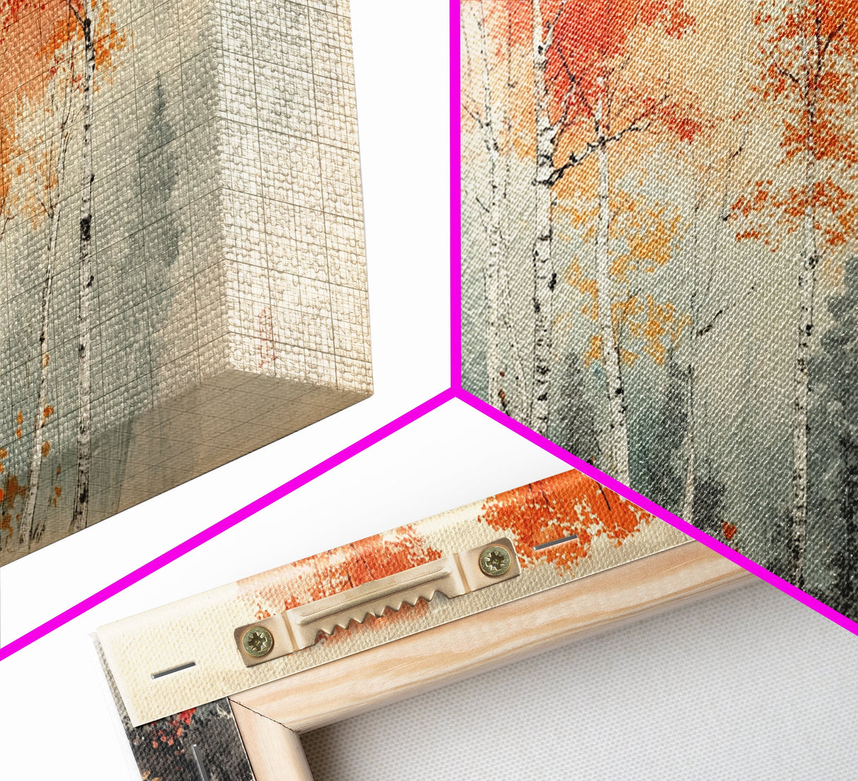 Birch Tree Painting, Aspen Trees Landscape Wall Art, Watercolor Print Colorado Forest Wall Art, Autumn landscape Centerpiece Wall Art