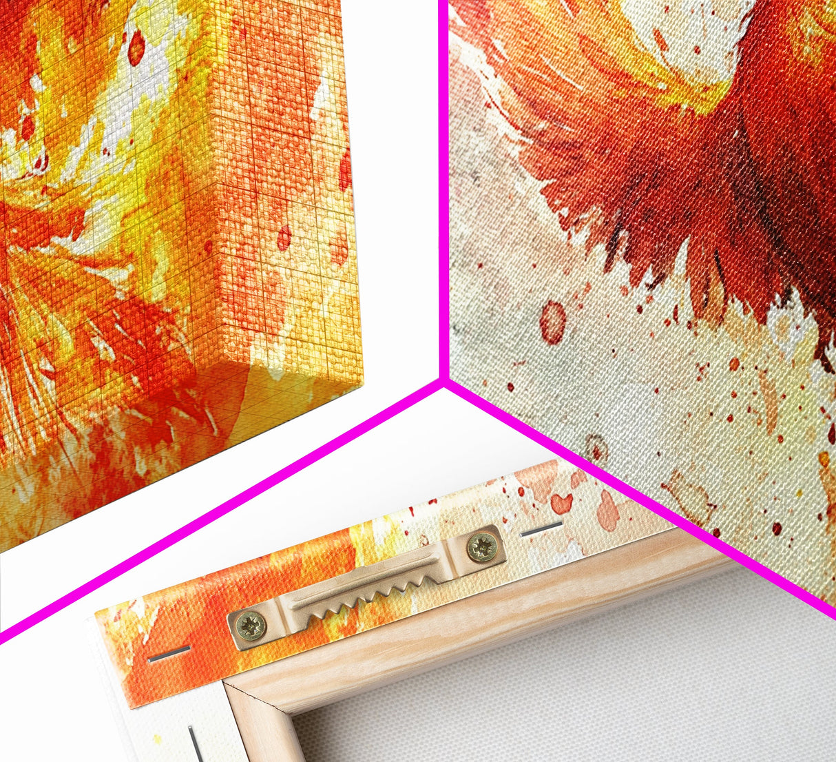 The Phoenix - Watercolor Painting Canvas Print - Phoenix Wall Art