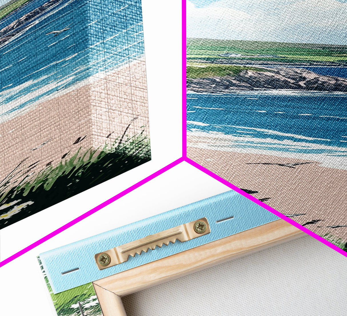 Framed Canvas Print Irish Coastal Art Above Bed Art Nautical Wall Art Ireland Painting Coastal Landscape Ocean Lover's Nautical Decor