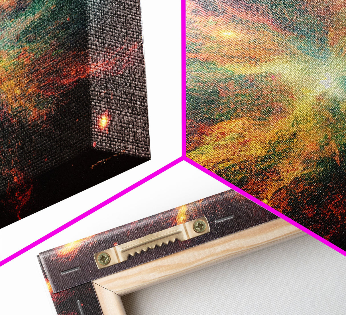Explosion of Stars, Scifi Art, Galaxy Universe Print, Ready To Hang Canvas Print, Framed Canvas Wall Art, Living Room Wall Decor
