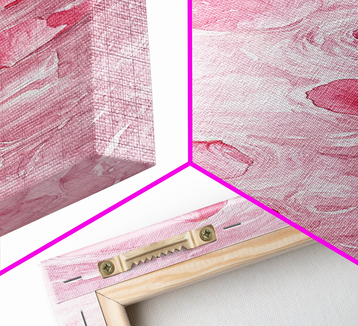 Floating Rose Petals in Water Canvas Print, Light Pink Wall Art, Botanical Nature Decor, Whimsical Aesthetic Bedroom or Living Room Art