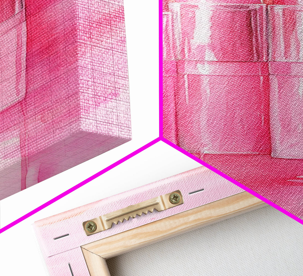 Light Pink Lipsticks Framed Canvas Print, Modern Whimsical Art, Abstract Vertical Art for Makeup Room or Girly Dorm Wall Decor