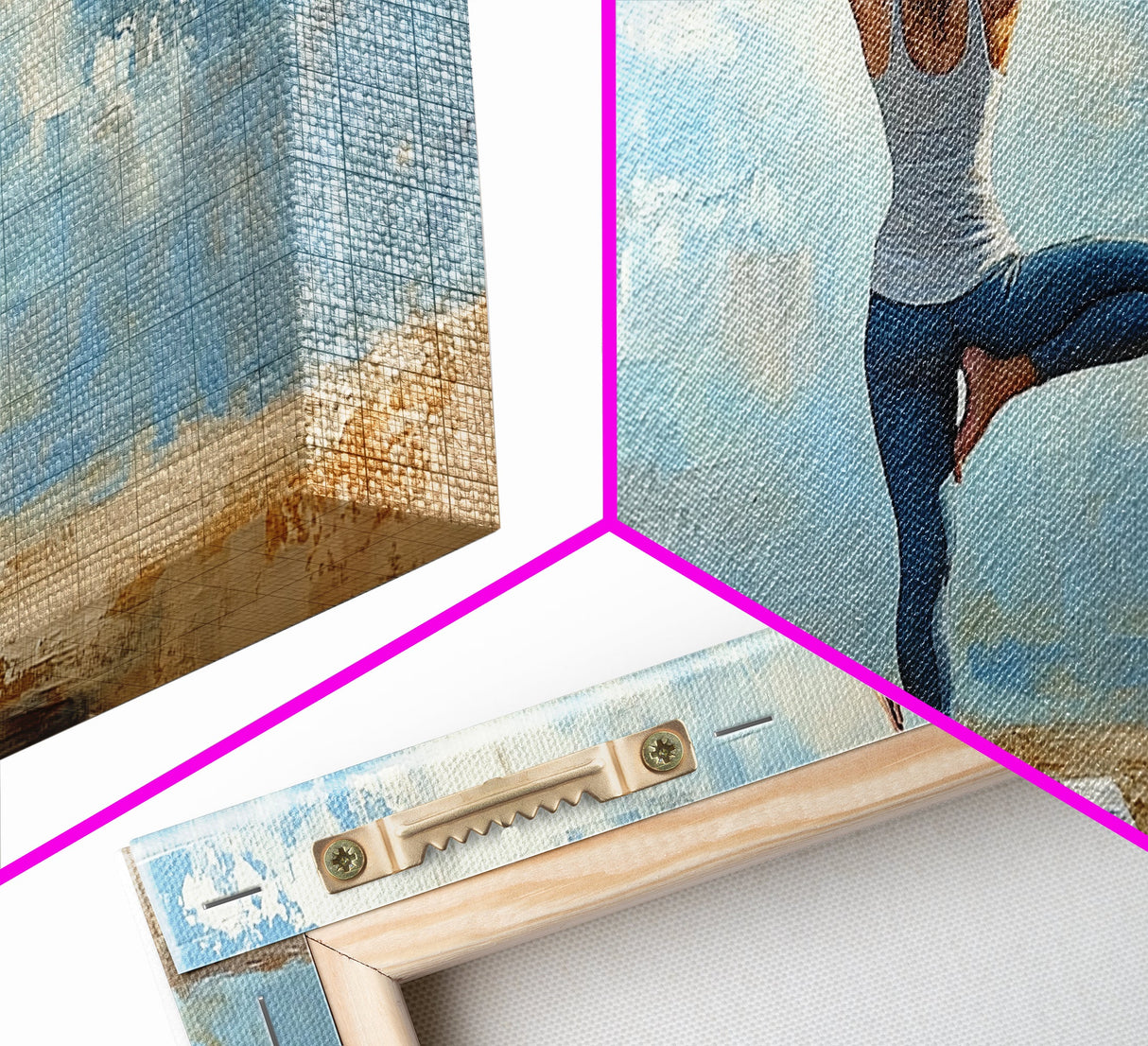 Yoga Tree Pose Canvas Print Zen Serenity Wall Art Minimalist Living Room Neutral Modern Home Decor Therapy Art Unique Gift Idea
