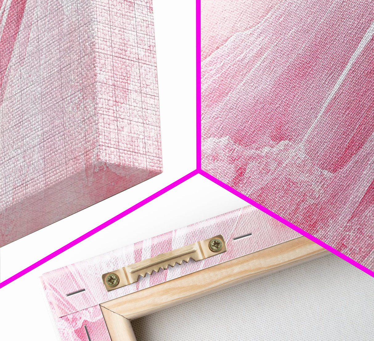 Wedding Veil Pink Abstract Art Canvas Print, Light Pink Wabi Sabi Art Wall Decor, Romantic Bedroom Art Unique Gift Idea