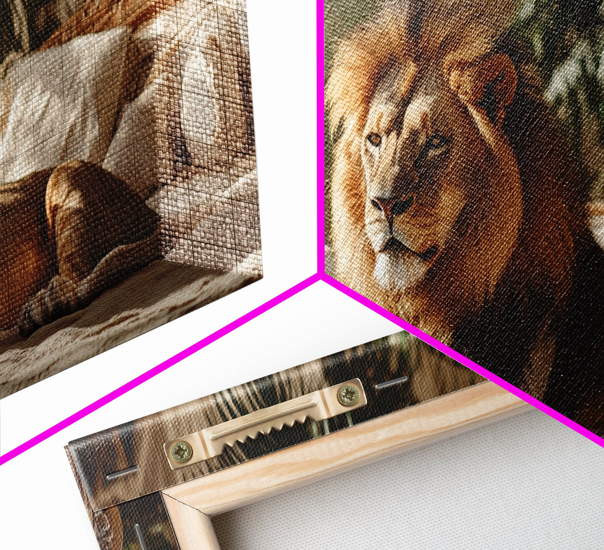 Vibrant Lion Wall Art Framed Canvas Print With Rustic Decor Perfect Above Sofa Living Room Art Gift Idea Wild Elegance Home Decor