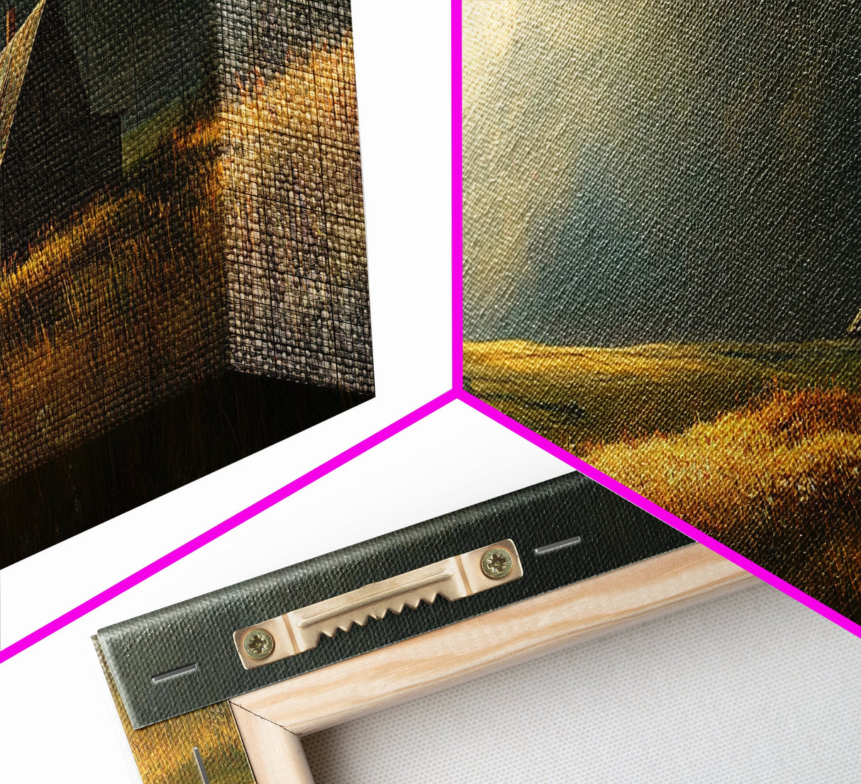 Abandoned Farmhouse Framed Canvas Print Rustic Landscape Art Smoky Mountain Painting Extra Wide Living Room Wall Autumn Decor