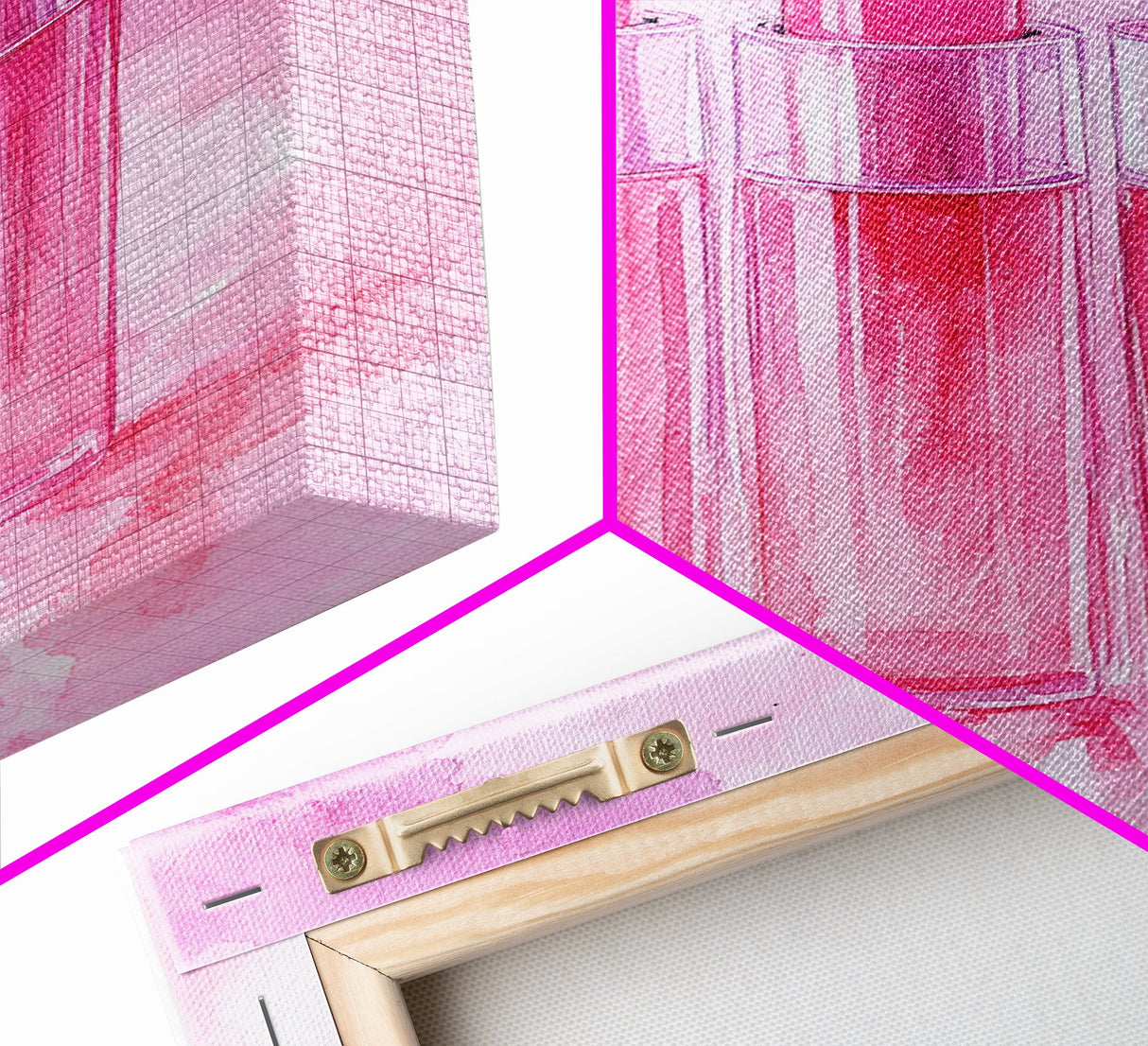 Light Pink Lipstick Trio Canvas Print, Whimsical Art, Makeup Wall Art, Pink Abstract Art, Feminine Decor, Bedroom Art, Gift Idea for Her