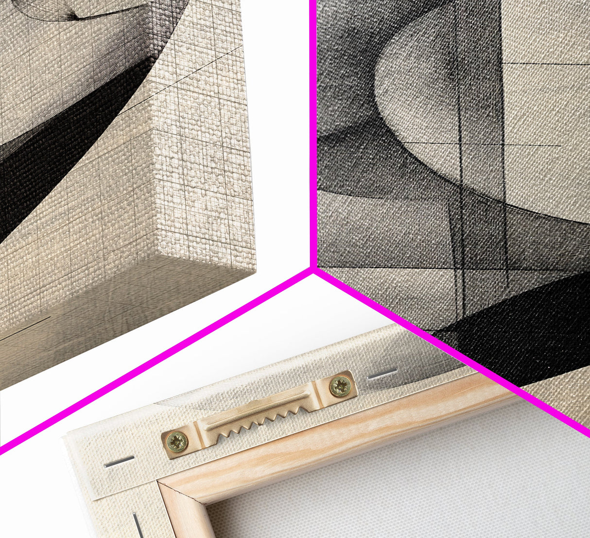Golden Ratio Inspired Abstract Canvas Print Minimalist Monochrome Wall Art Unique Geometric Home Decor Artistic Gift Design