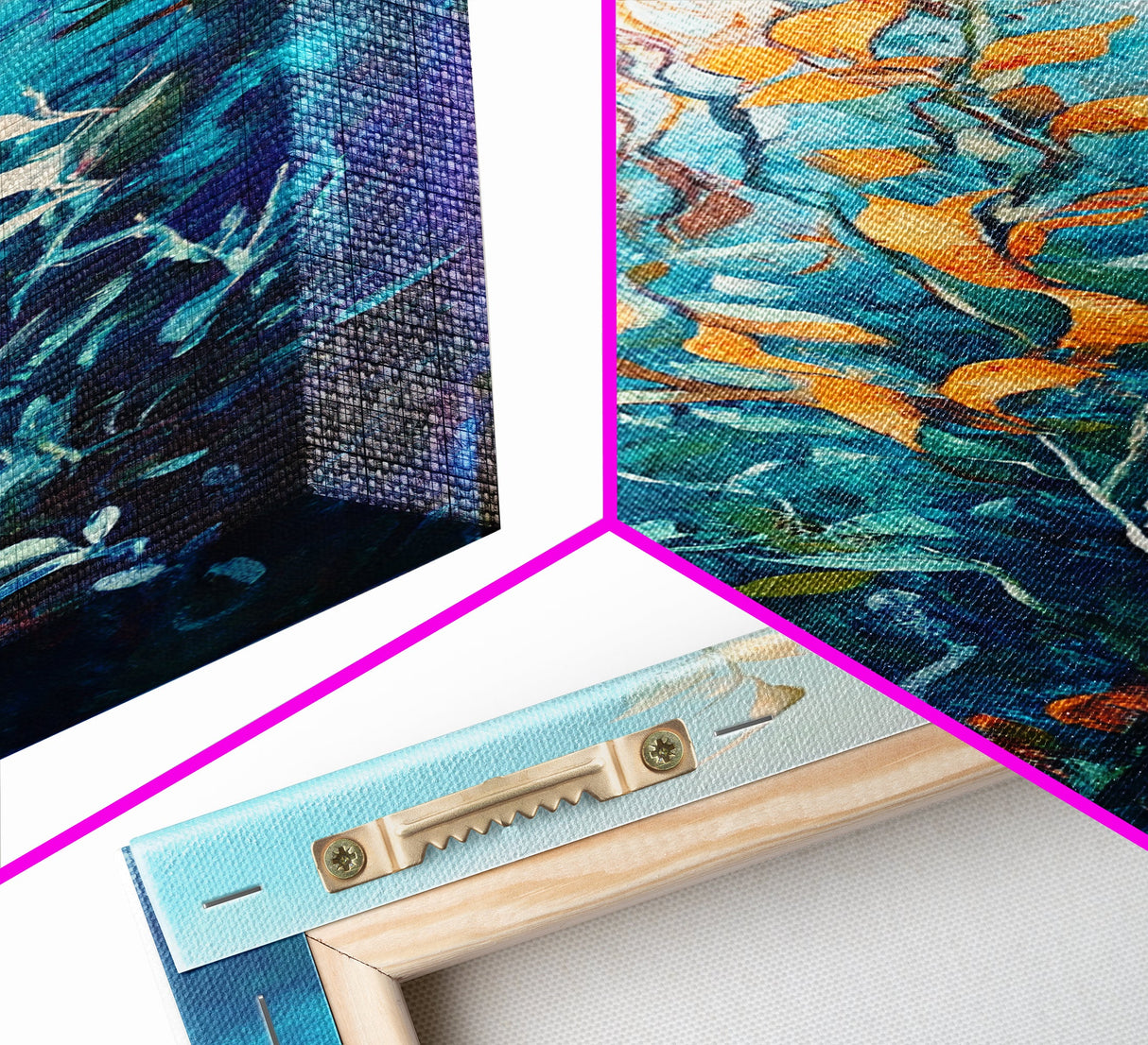 Underwater Kelp, Ocean Botanical Prints, Coastal Decor, Blue and Green Wall Art, Christmas, Canvas Print, Bedroom Art, Gift Idea