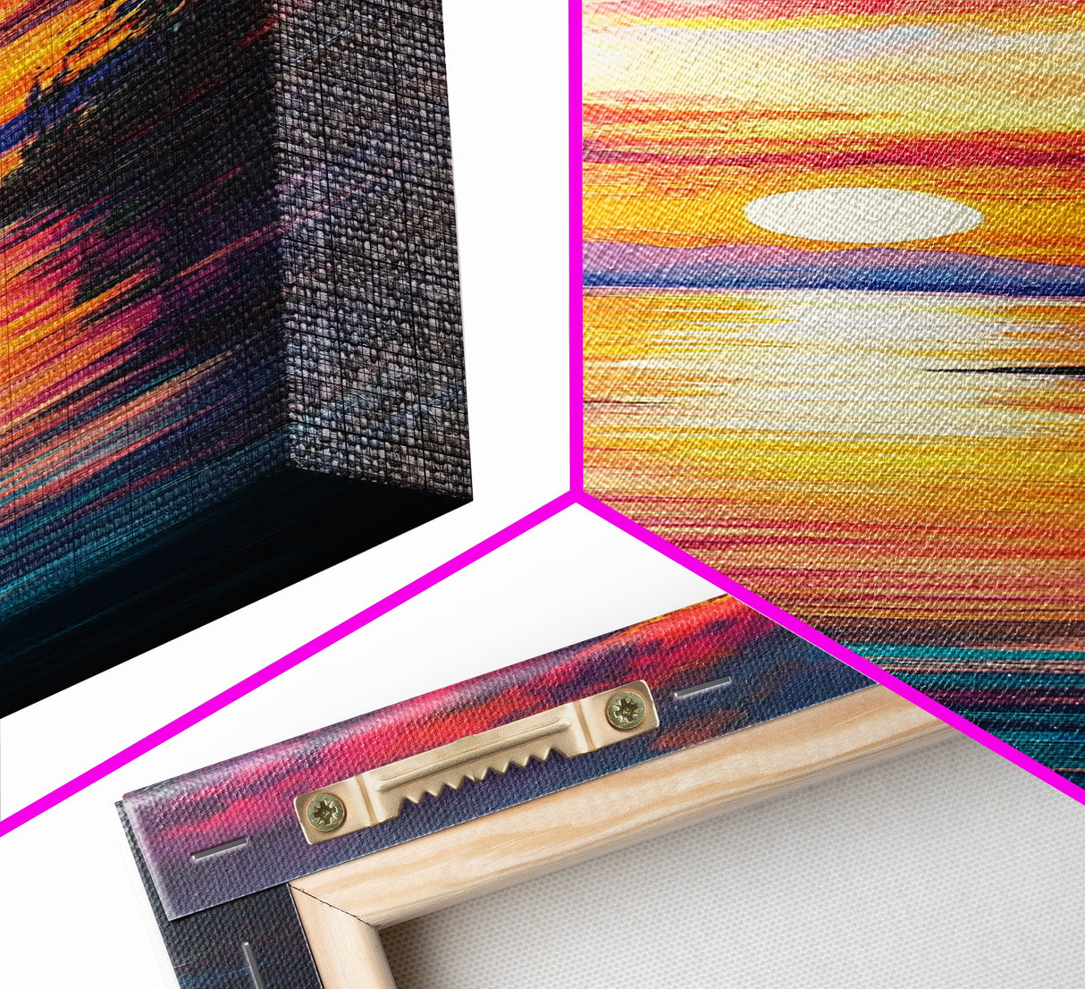 Ocean Waves, Pink Orange Sunset, Coastal Wall Art, Canvas Print, Surf Wall Art, Above Couch Art, Beach House Art