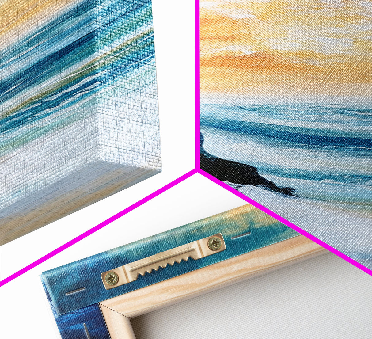 Sunset Cliff, coastal painting, framed canvas print, nautical wall art, seascape painting, landscape painting, ocean art, wall decor