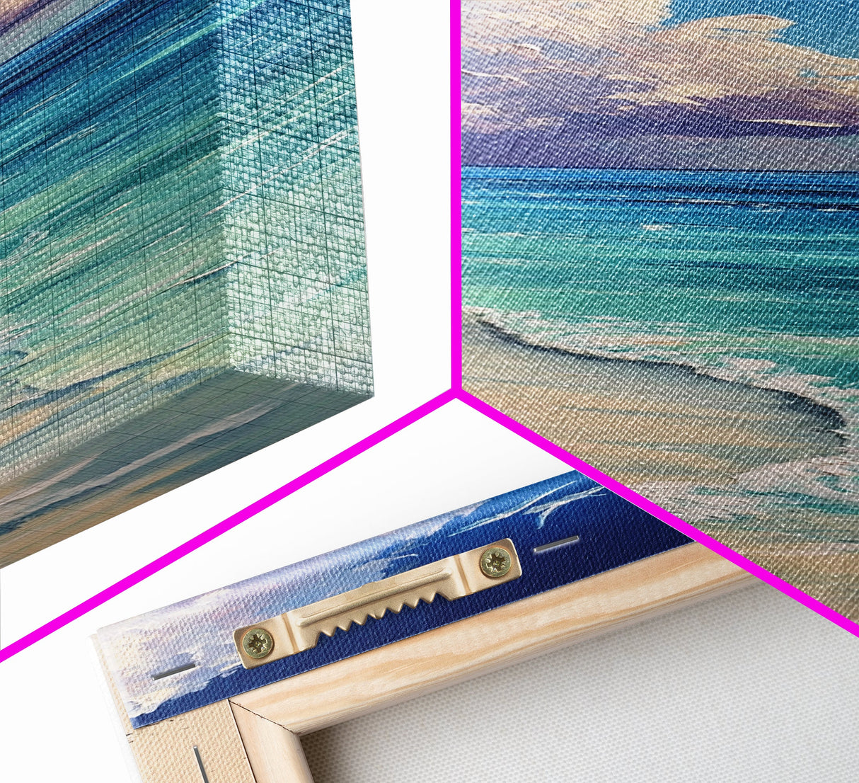 Beach Painting, Coastal Landscape Art, Ocean Waves, Nautical Wall Art, Seascape Painting, Canvas Print, Coastal Decor, Gift Idea