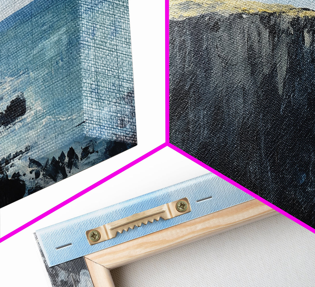Ireland cliffs, coastal decor, ocean waves, Ireland painting, nautical wall art, framed canvas print, extra wide art, landscape painting