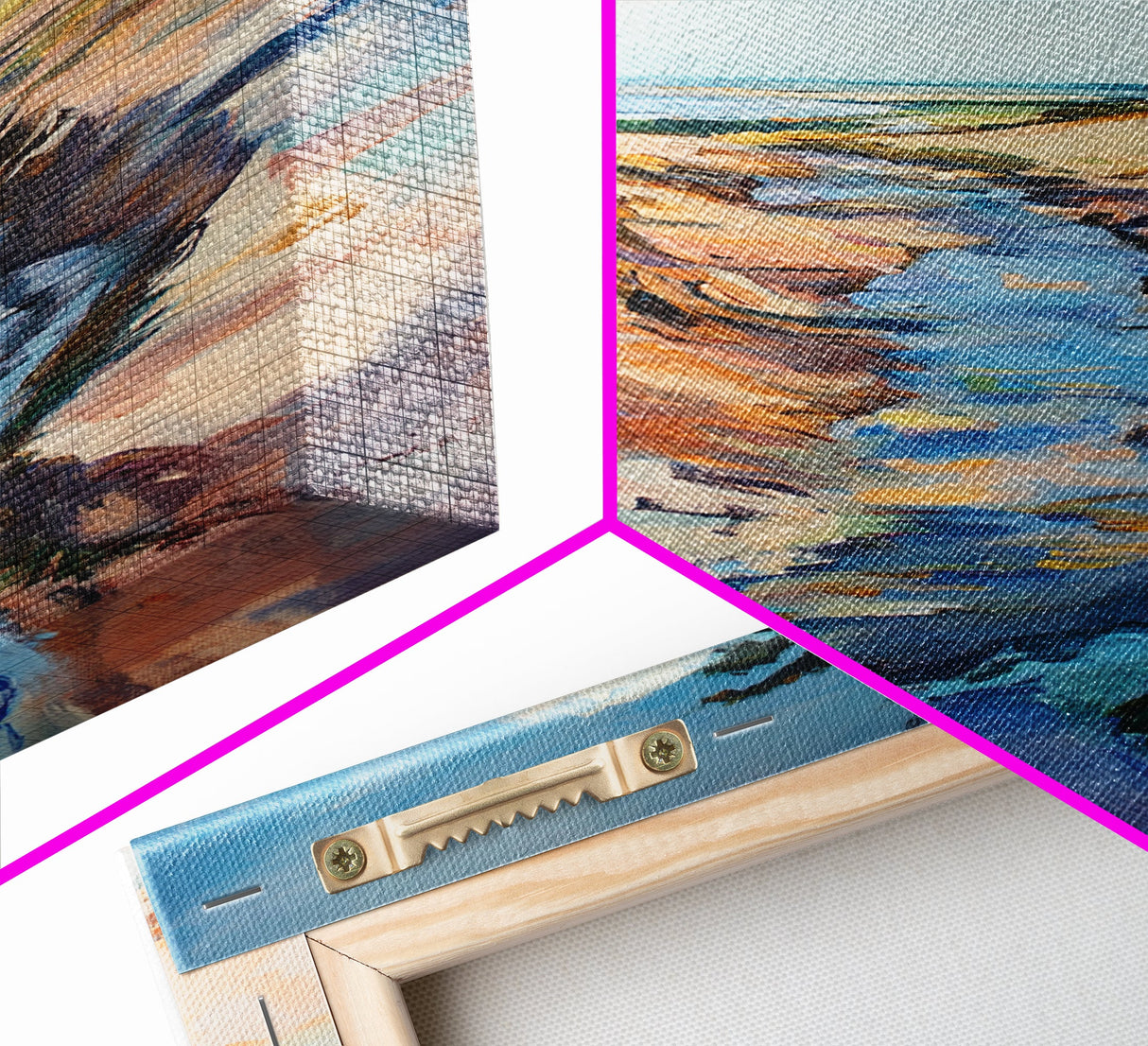 Minimalist landscape, wabi sabi wall art, rustic decor, above bed wall art, framed canvas print, neutral art, extra wide painting