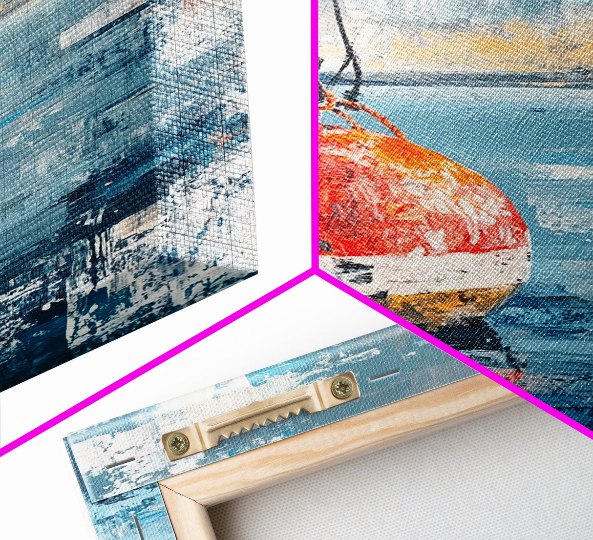 Fishing Buoy, Nautical Wall Art, Rustic Decor, Coastal Art, Ocean Art, Living Room Art, Canvas Print, Gift Idea