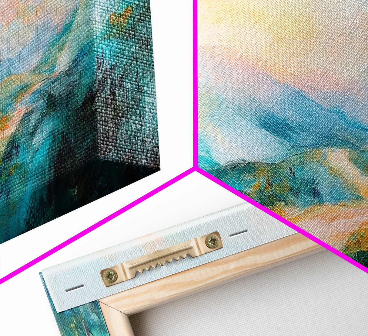 Pastel Sunset Landscape Canvas Print Mountain Wall Art, Serene Home Decor, Nature Painting, Bedroom Artwork, Minimalist Wall Decor